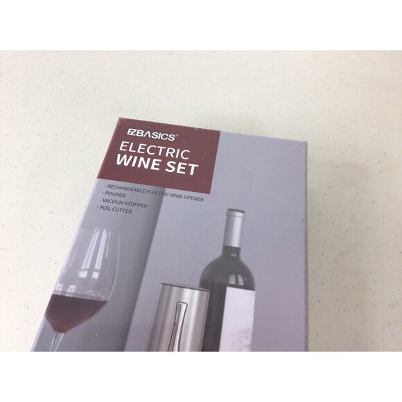 Electric Wine Opener Set Rechargeable Corkscrew New - Picture 5 of 6